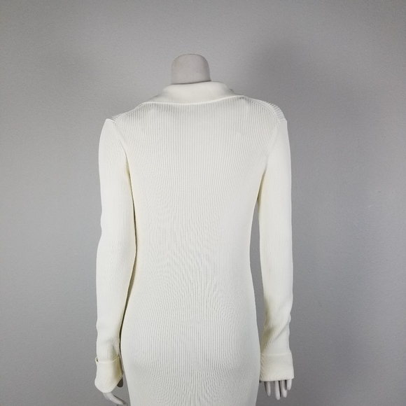 Gauge81 Rubi Luxury Minimalist Ribbed Knit Sweater Ivory Maxi Dress Size Medium - Picture 8 of 16